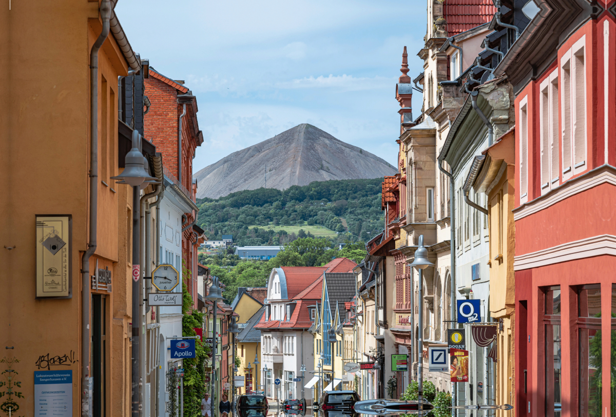 Blick zum Thomas Münzer Schacht