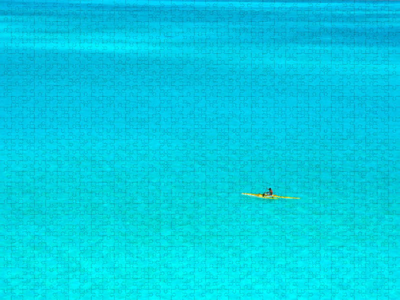 Kanu in der Lagune von Bora Bora
