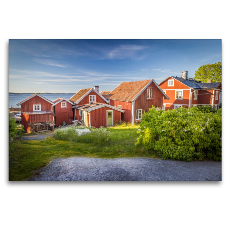 Alte Fischerhäuser auf der Insel Sandhamn