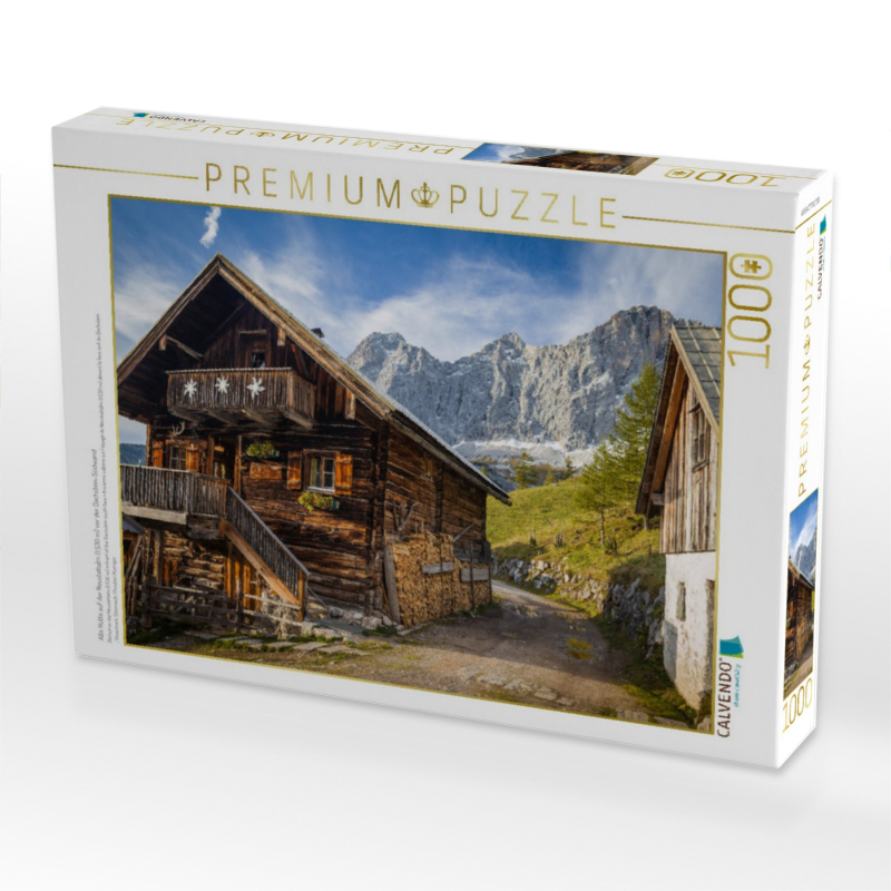 Alte Hütte auf der Neustattalm (1.530 m) vor der Dachstein-Südwand