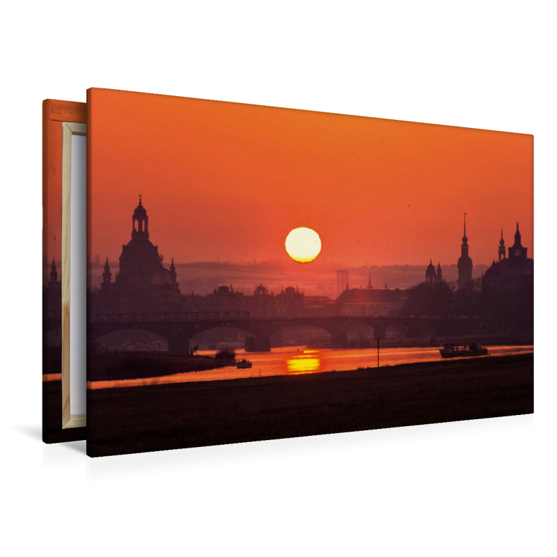 Sonnenuntergang über der Altstadt Dresden