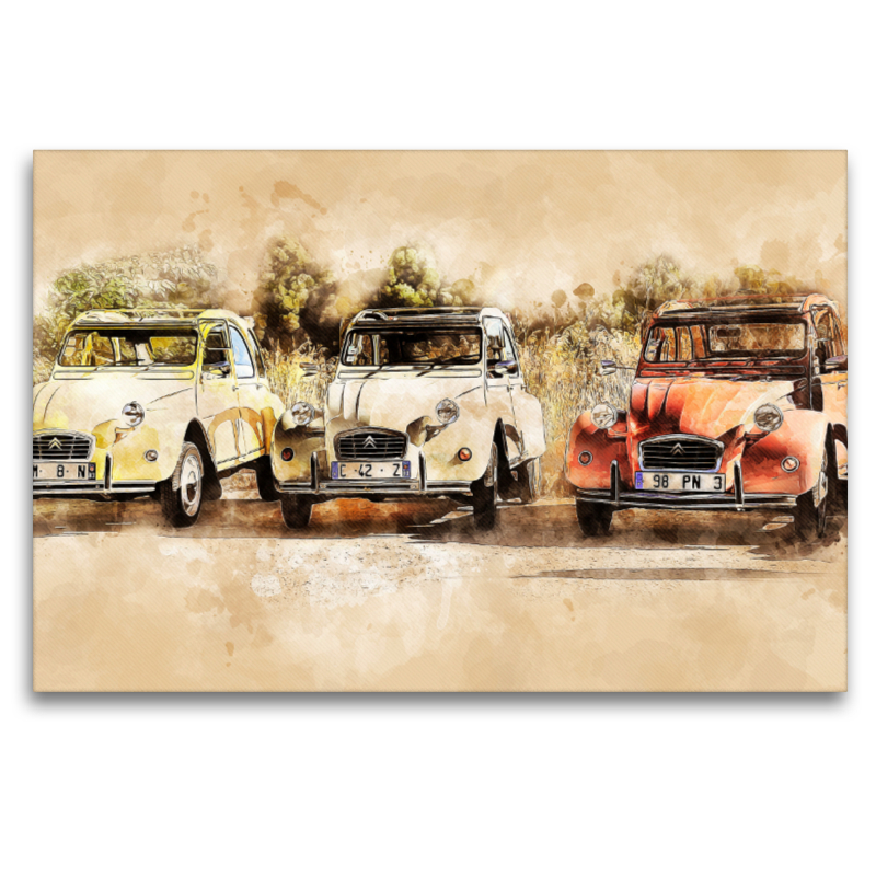 Ein Motiv aus dem Kalender Die Ente, Deux Chevaux, 2CV