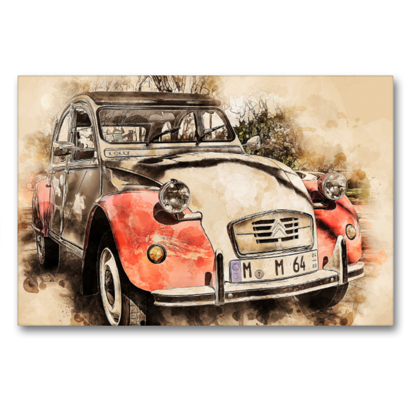 Ein Motiv aus dem Kalender Die Ente, Deux Chevaux, 2CV