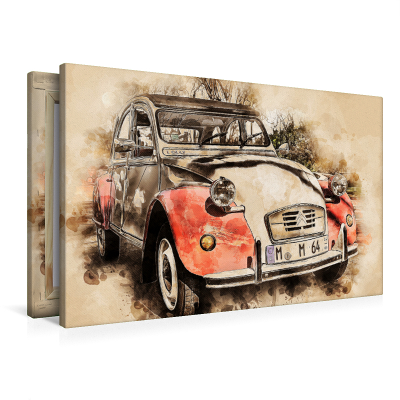 Ein Motiv aus dem Kalender Die Ente, Deux Chevaux, 2CV