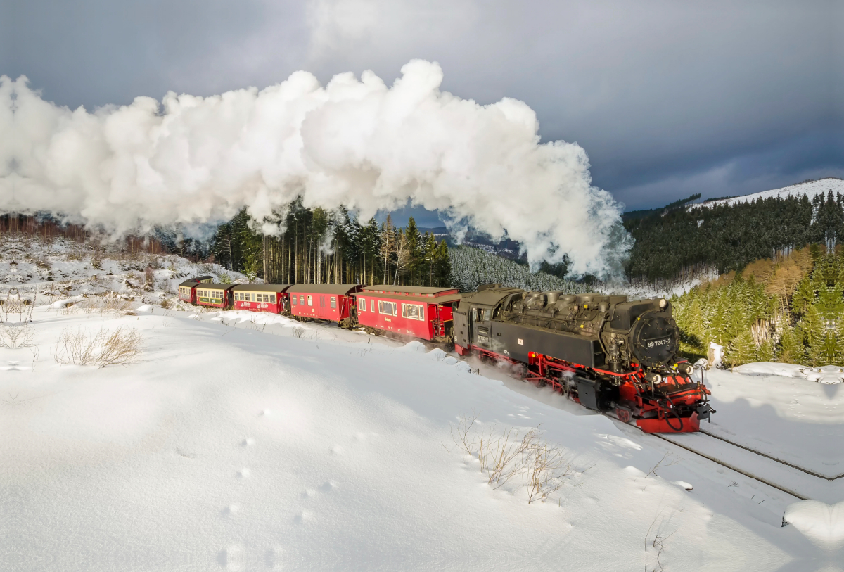 Brockenbahn bei Drei Annen