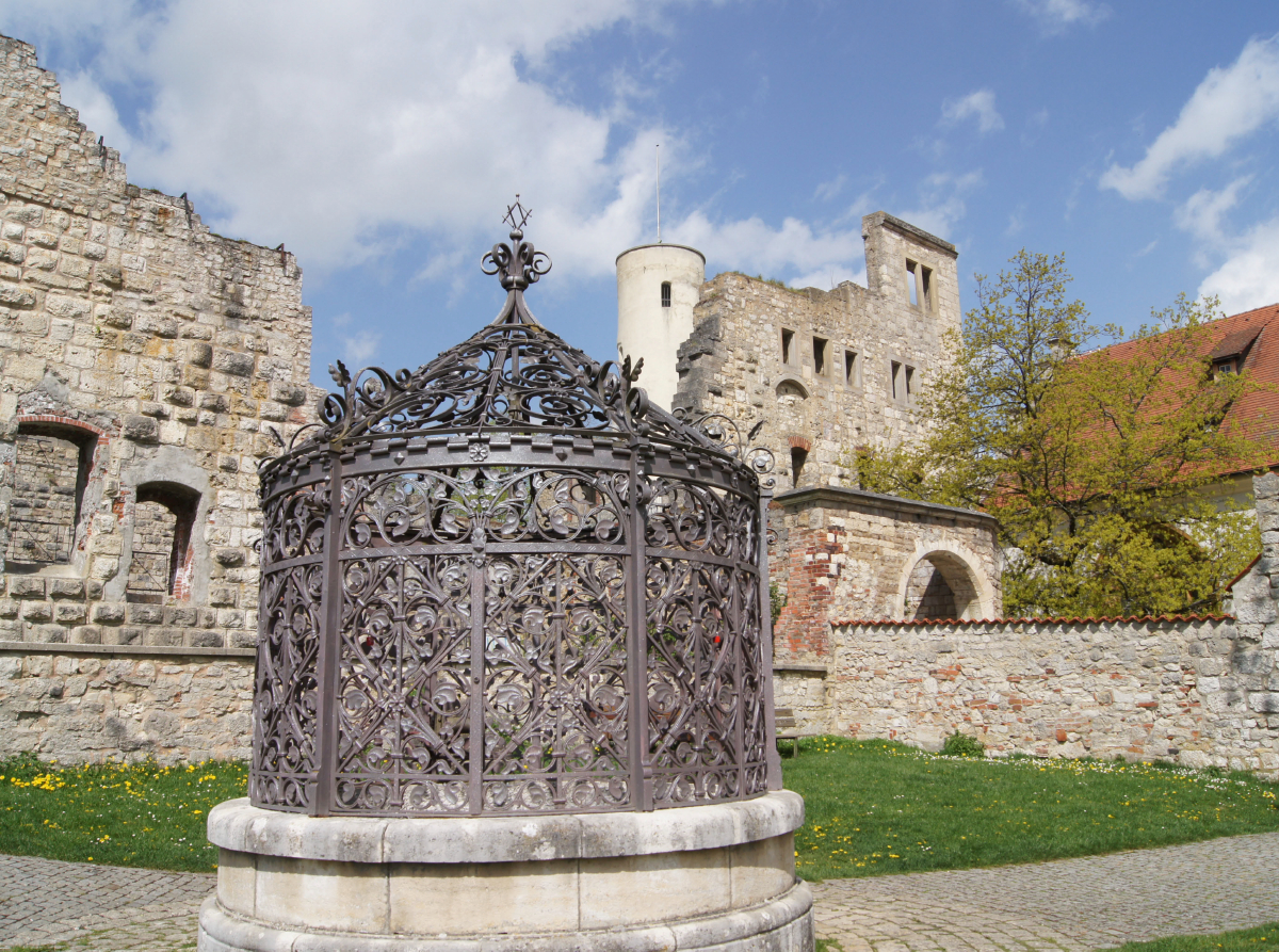 Brunnen auf Schloss Hellenstein