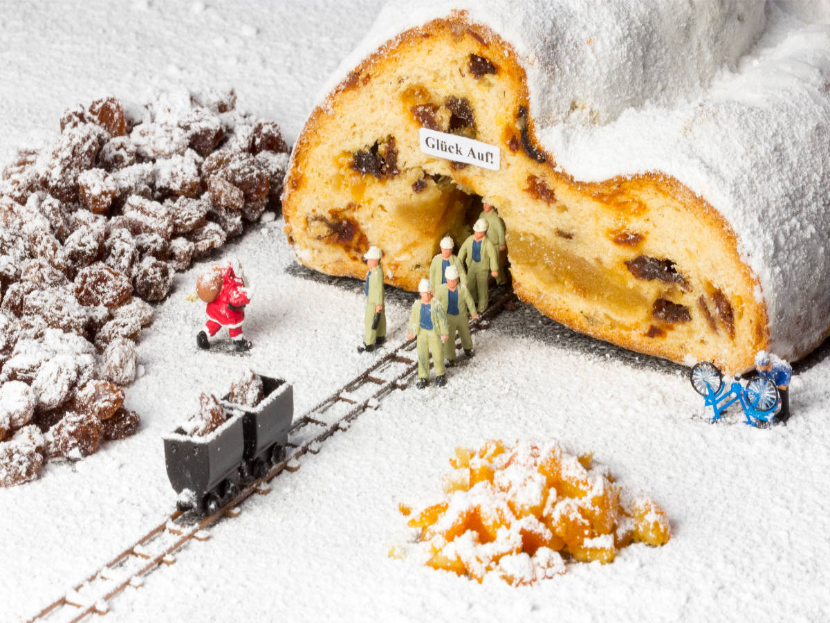 Feierabend am Weihnachtsstollen