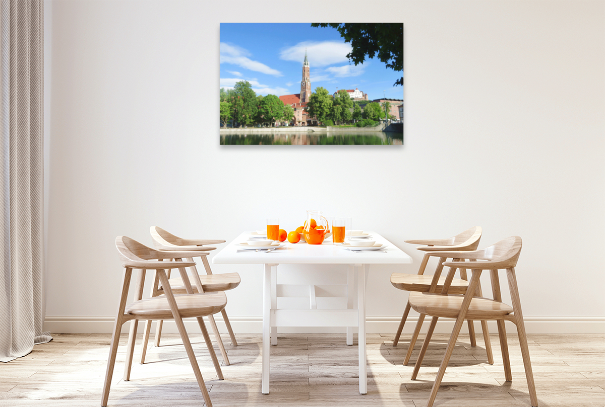 Landshut - Blick auf die Stadt mit St. Martin