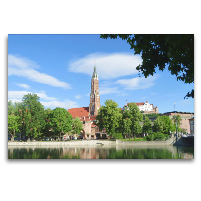 Landshut - Blick auf die Stadt mit St. Martin