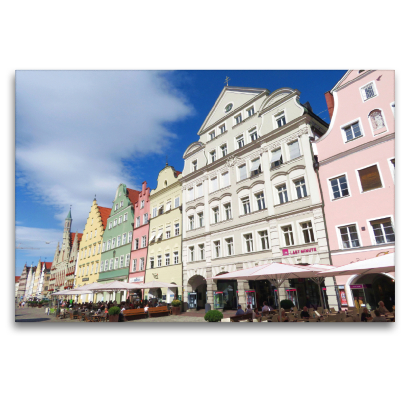 Landshut - Straßenzug in der Altstadt