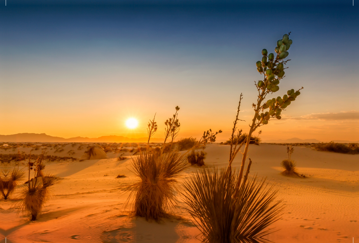 White Sands Sonnenuntergang