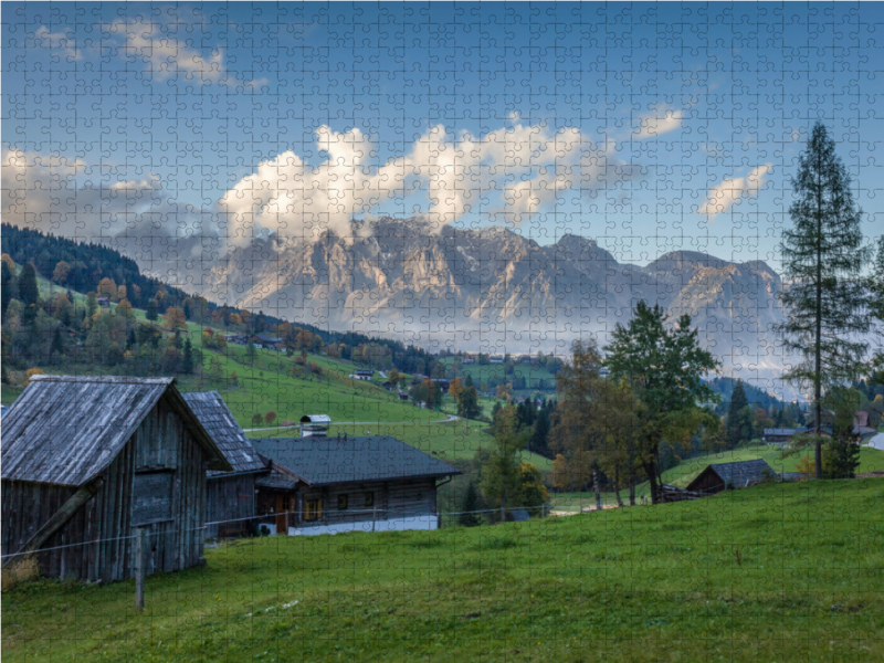 Blick von Schladming zum Dachstein-Massiv