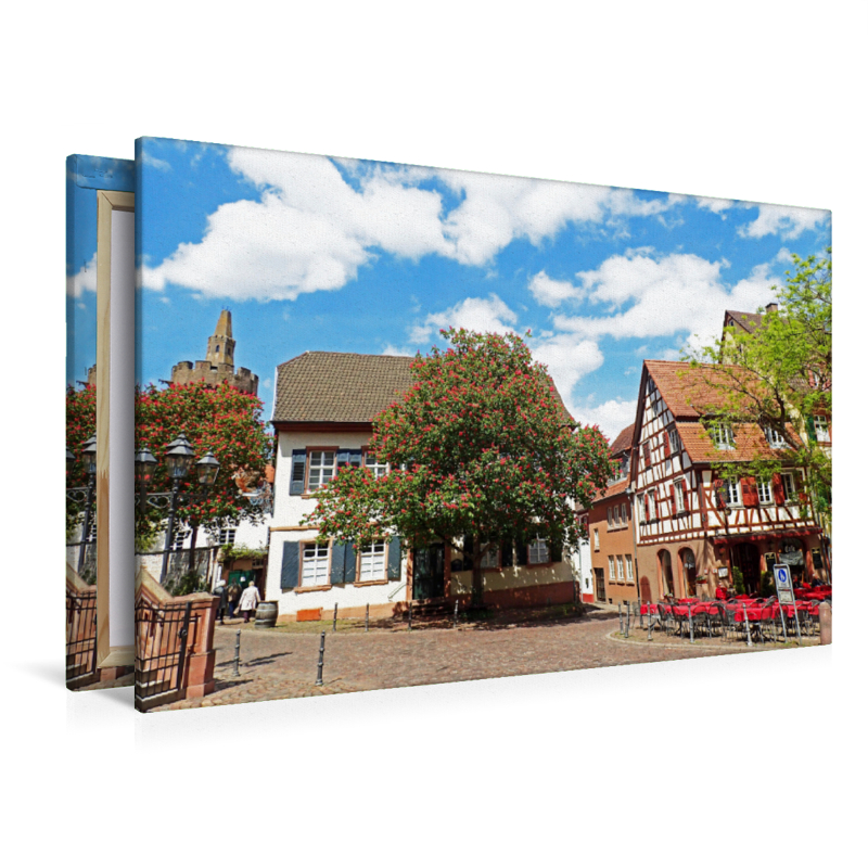 Oberer Marktplatz mit Rotem Turm in Weinheim an der Bergstraße