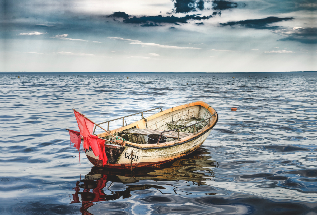 Einsames Boot in Haffkrug