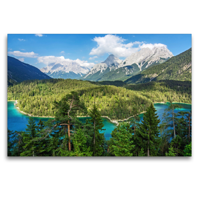 Der Blindsee mit Blick auf Zugspitze und Sonnenspitze