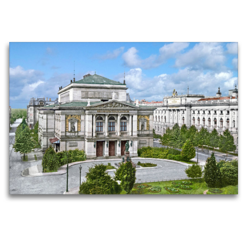 Leipzig - Gewandhaus und Bibliothek