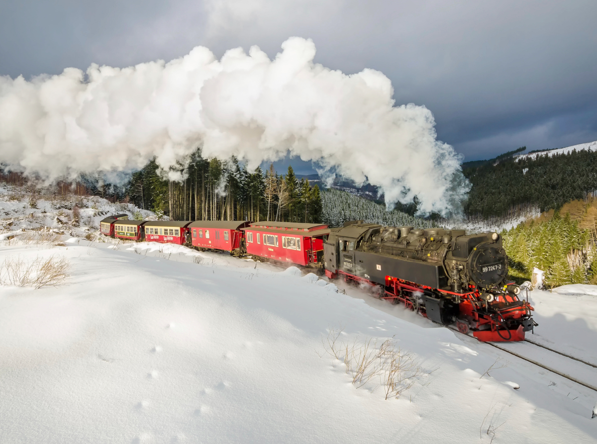 Brockenbahn bei Drei Annen