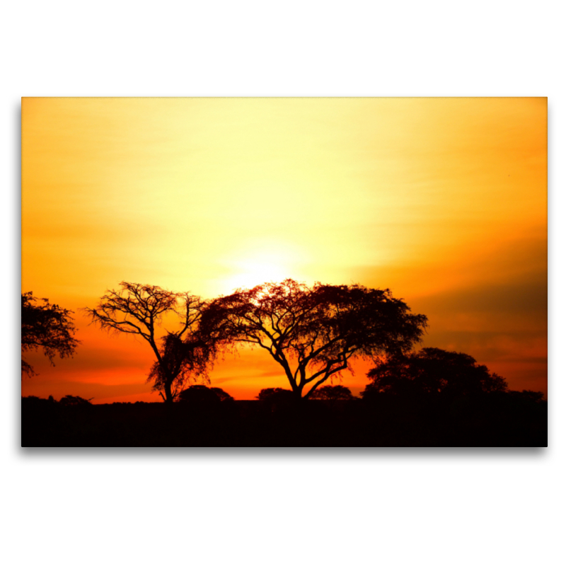 Spektakulärer Sonnenuntergang in Uganda