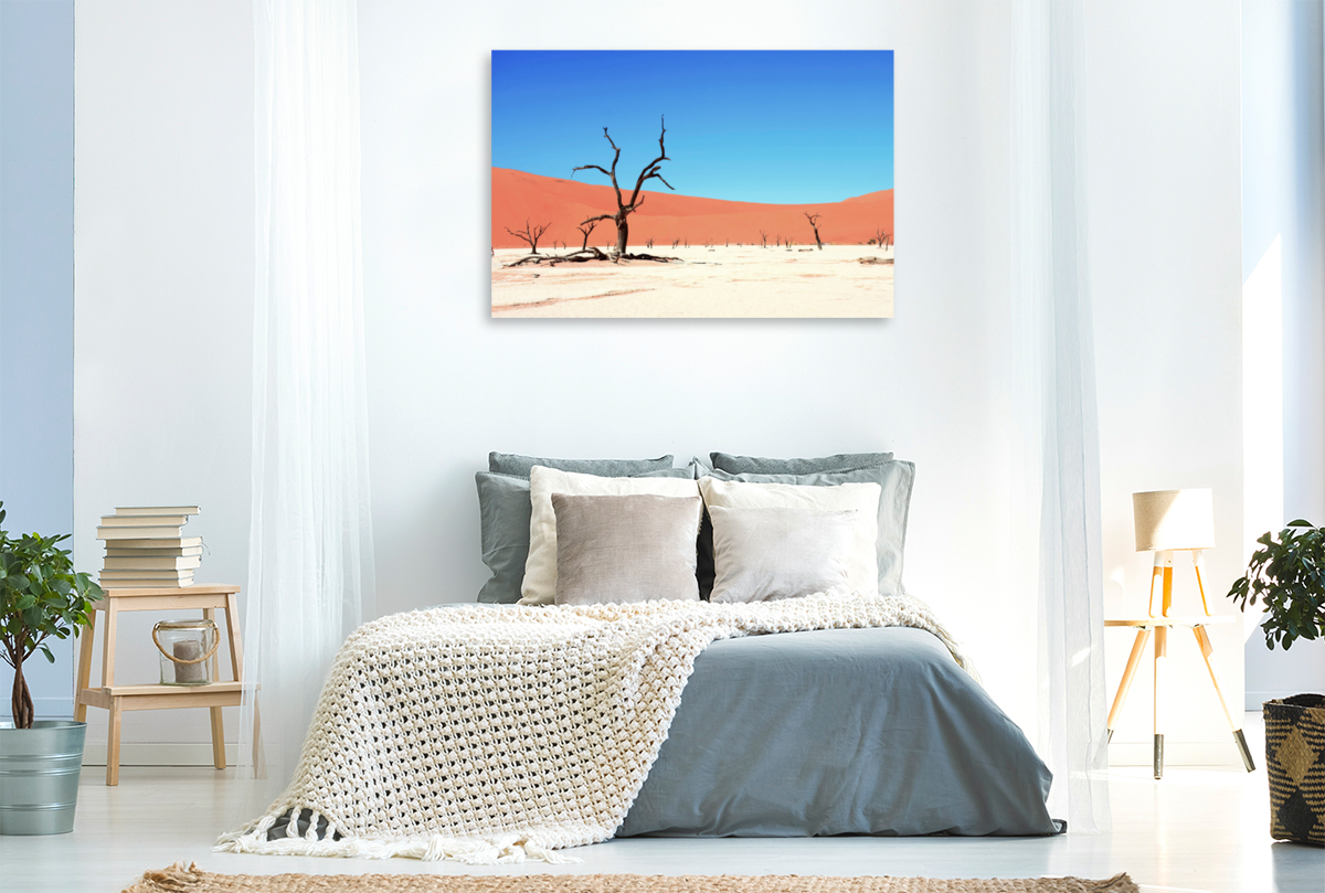 Die Tonpfanne Deadvlei im Sossusvlei Nationalpark in der Namib Wüste in Namibia