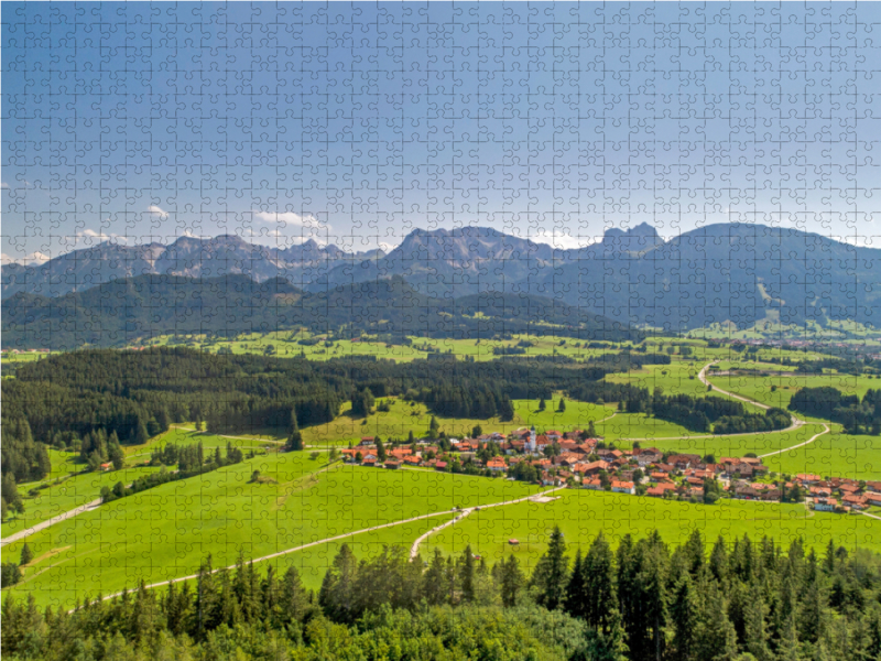 Blick über Zell auf den Aggenstein