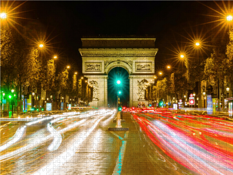 Triumphbogen in Paris bei Nacht