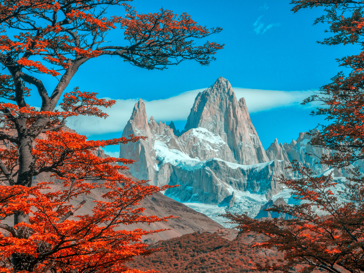 Mount Fitz Roy in Los Glaciares National Park, Patagonien, Argentinien