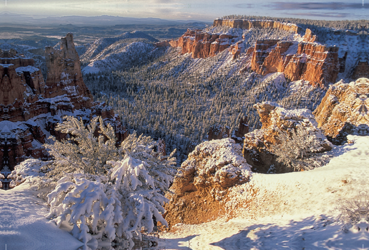 Bryce Canyon National Park, Utah, USA im Winter