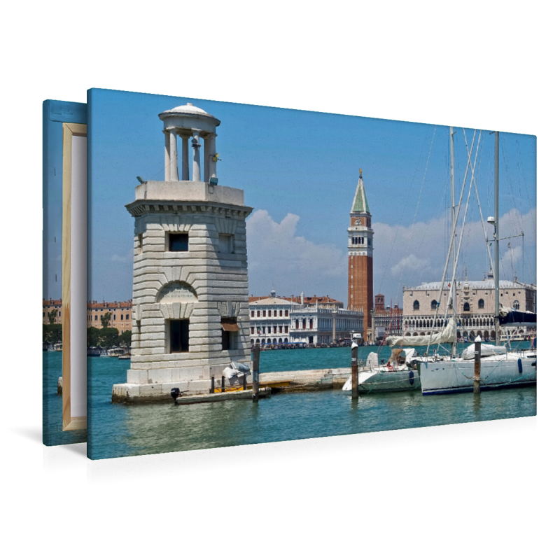 Leuchtturm mit Blick auf die Lagune von Venedig und dem Campanile