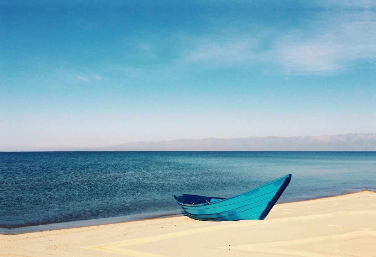 Boot am Strand