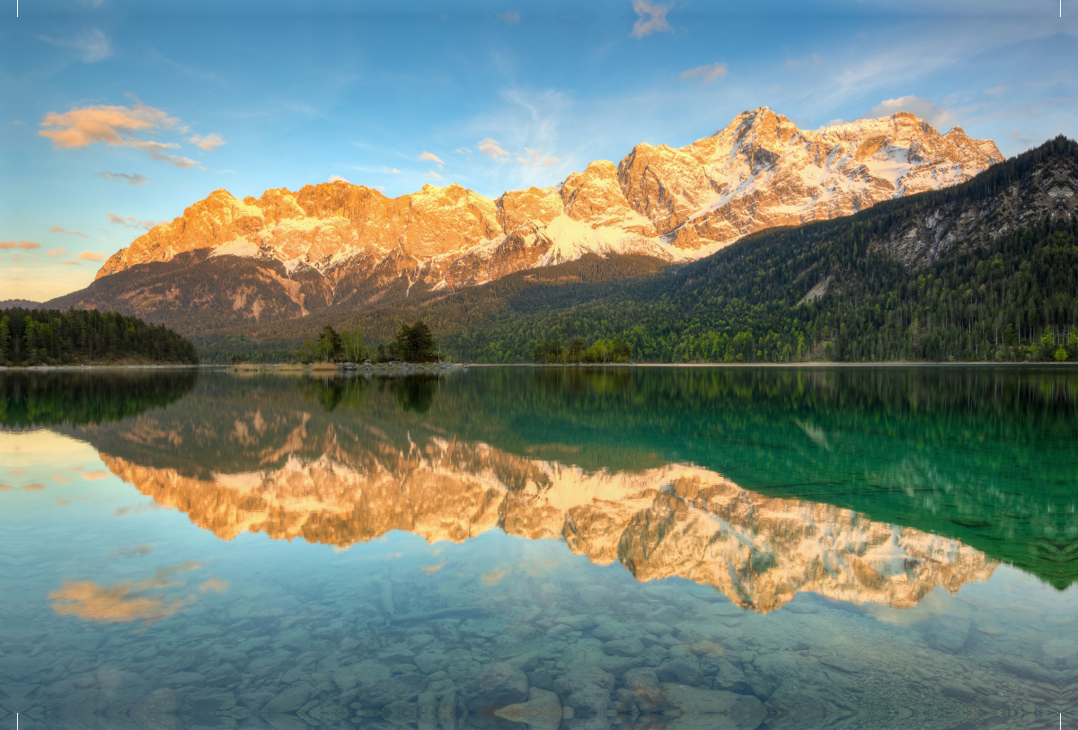 Alpenglühen am Eibsee