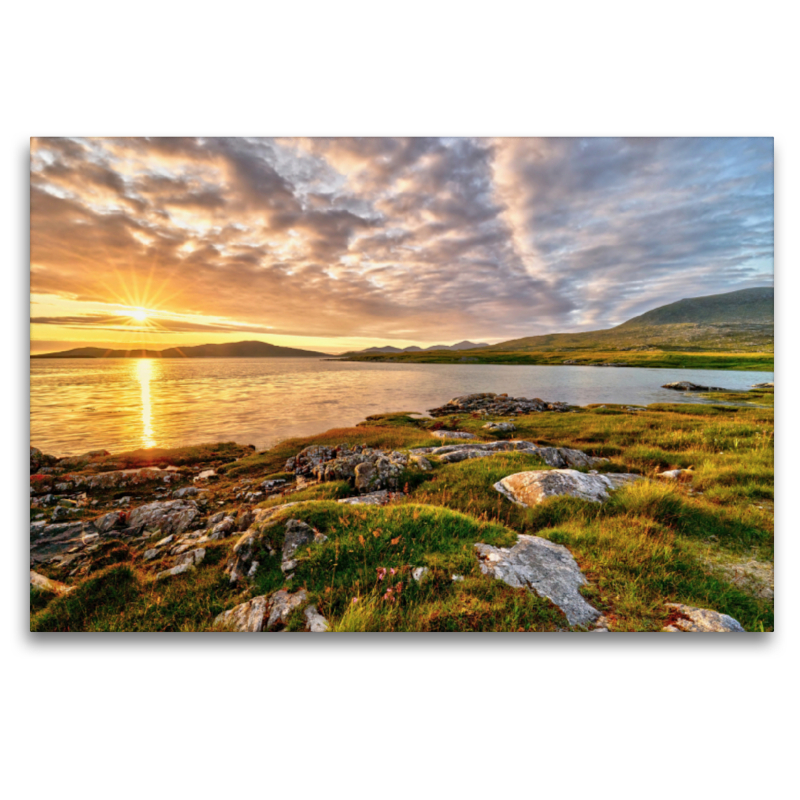 Sonnenuntergang in Schottland auf den Äußeren Hebriden auf der Isle of Harris