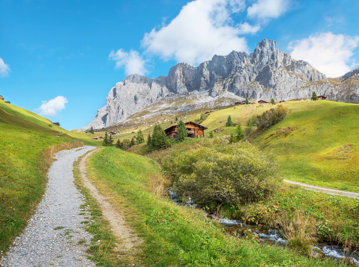 Wanderweg nach Partnun im Prättigau