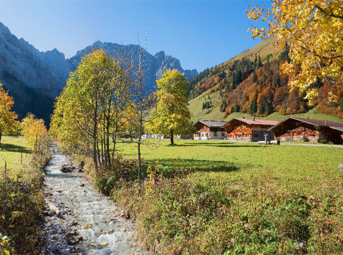 Almdorf Eng im Karwendelgebirge