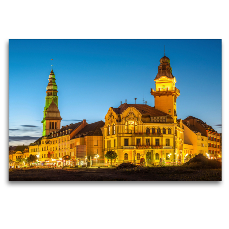 Hilmar Buchmann - Blick auf das Alte Rathaus und die Eligiuskirche in Völklingen.