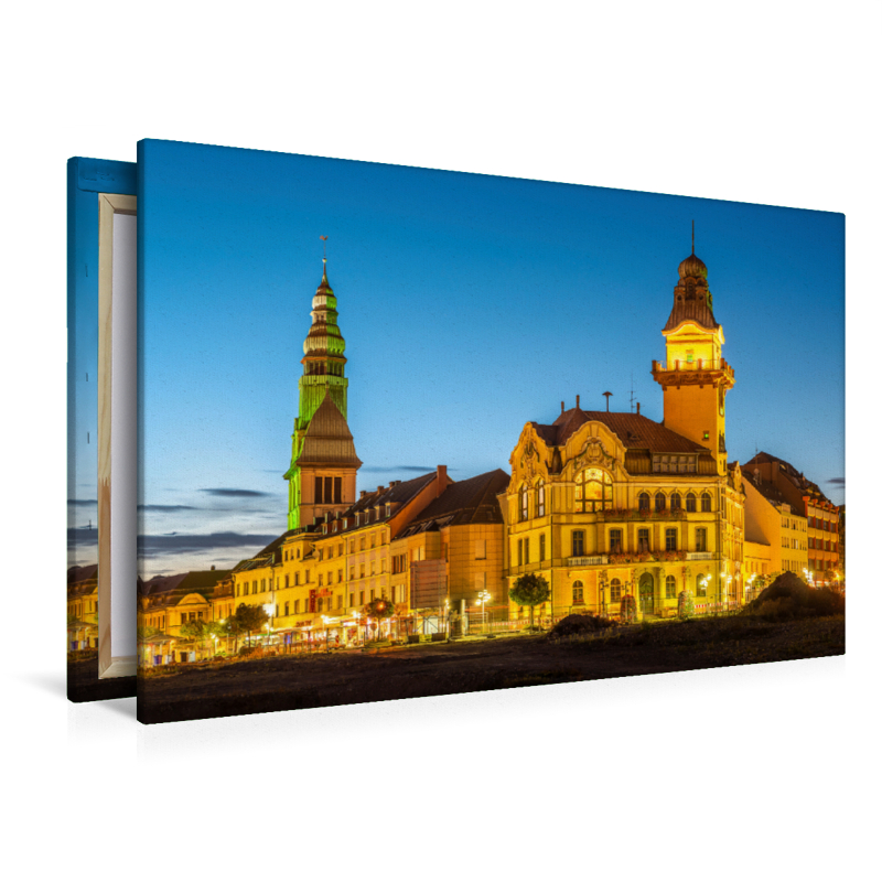 Hilmar Buchmann - Blick auf das Alte Rathaus und die Eligiuskirche in Völklingen.