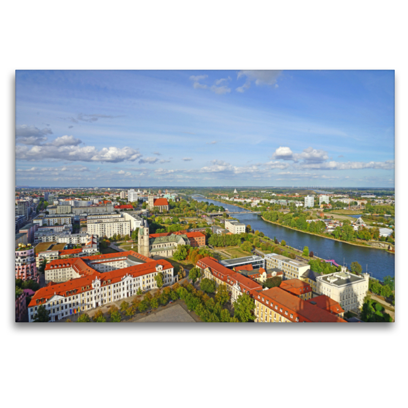 Blick vom Magdeburger Dom auf die Elbe