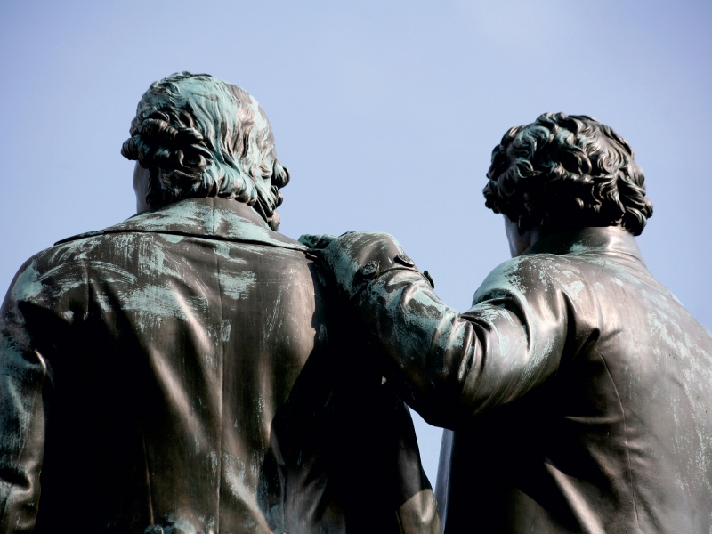 Goethe-Schiller-Denkmal in Weimar