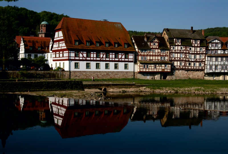 Marstall und Fachwerkhäuser in Rotenburg a.d. Fulda