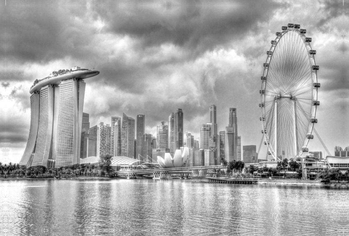 Singapore Skyline bei Tag