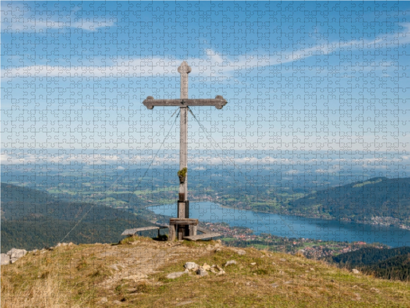 Gipfelkreuz auf dem Hirschberg 1670m, Bayerische Voralpen