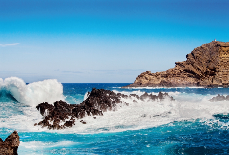 Wellengang in Porto Moniz, Madeira