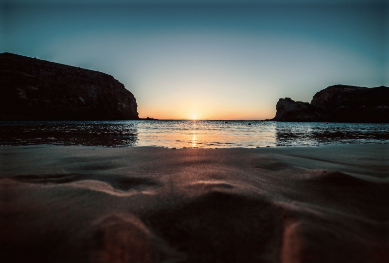 Die Sonne küsst das Meer