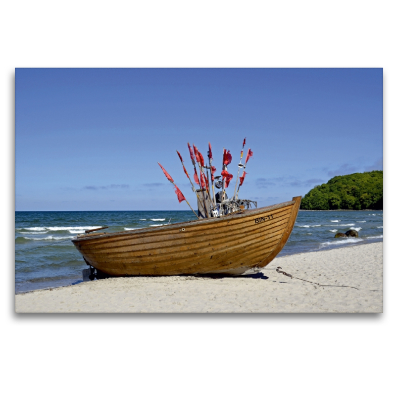 Fischerboot am Strand in Binz