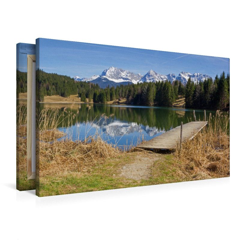 Landschaft Oberbayern Geroldsee und Karwendelgebirge