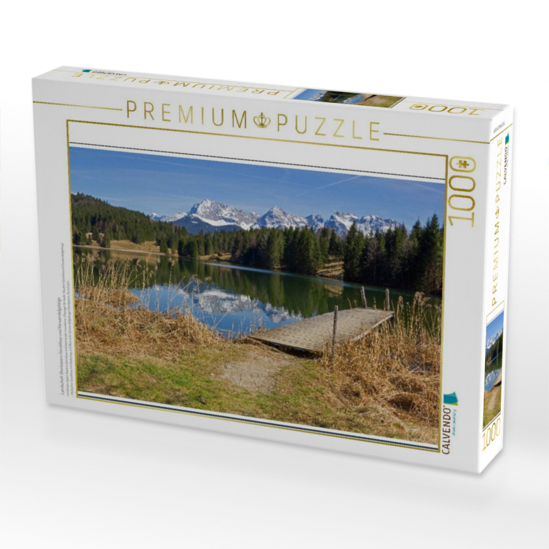 Landschaft Oberbayern Geroldsee und Karwendelgebirge