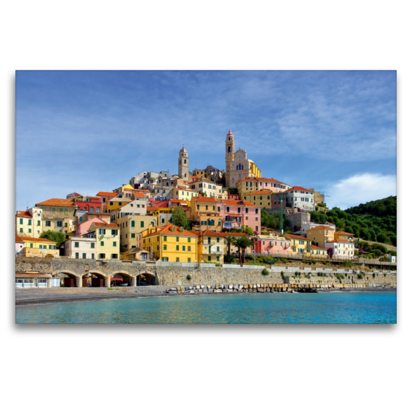 Strand und Altstadt von Cervo