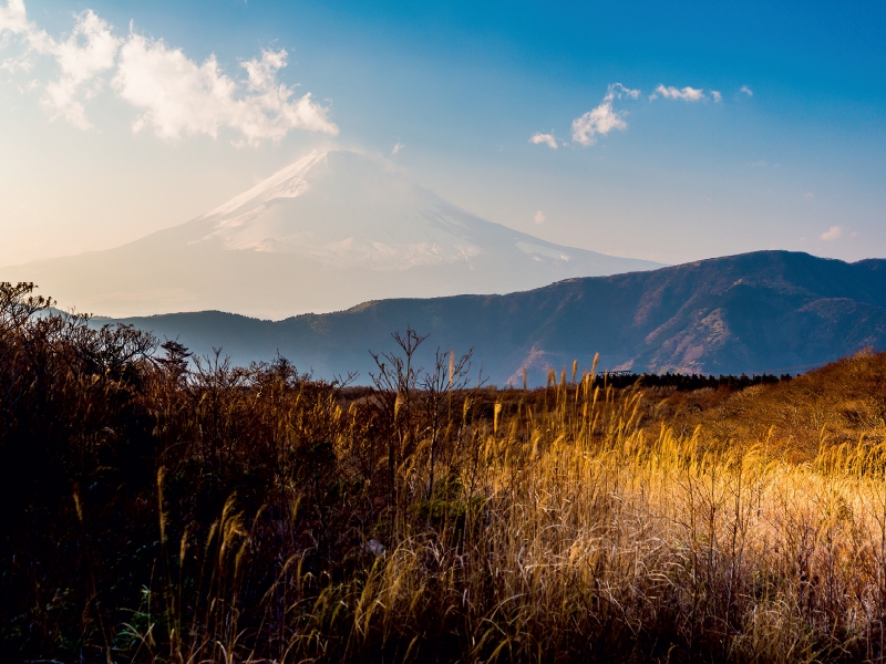 Sonnenuntergang am Fujiyama