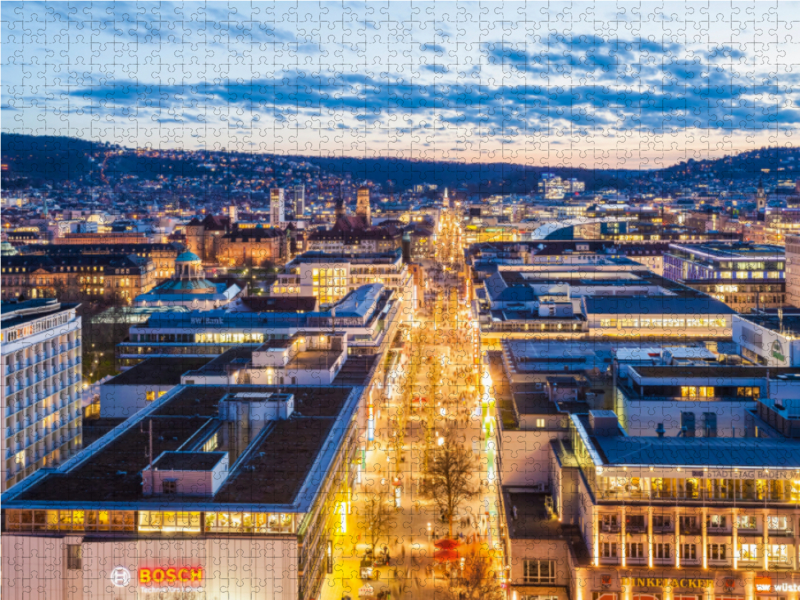 Blick über die Königstraße in Stuttgart