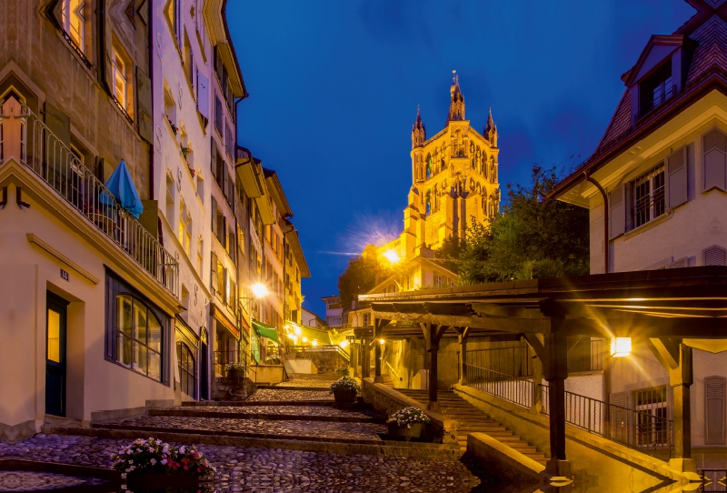 Kathedrale Notre Dame in der Altstadt von Lausanne