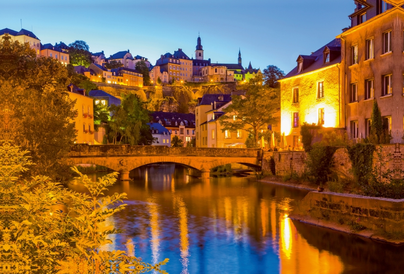 Stadtviertel Grund in der Stadt Luxemburg